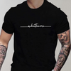 Herr Casual Rundringad T-shirt med Minimalistiskt Tryck