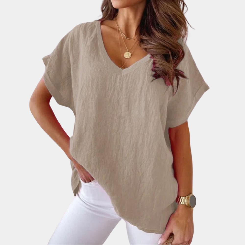 Casual T Shirt för kvinnor med stilfstickad struktur look