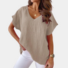 Casual T Shirt för kvinnor med stilfstickad struktur look