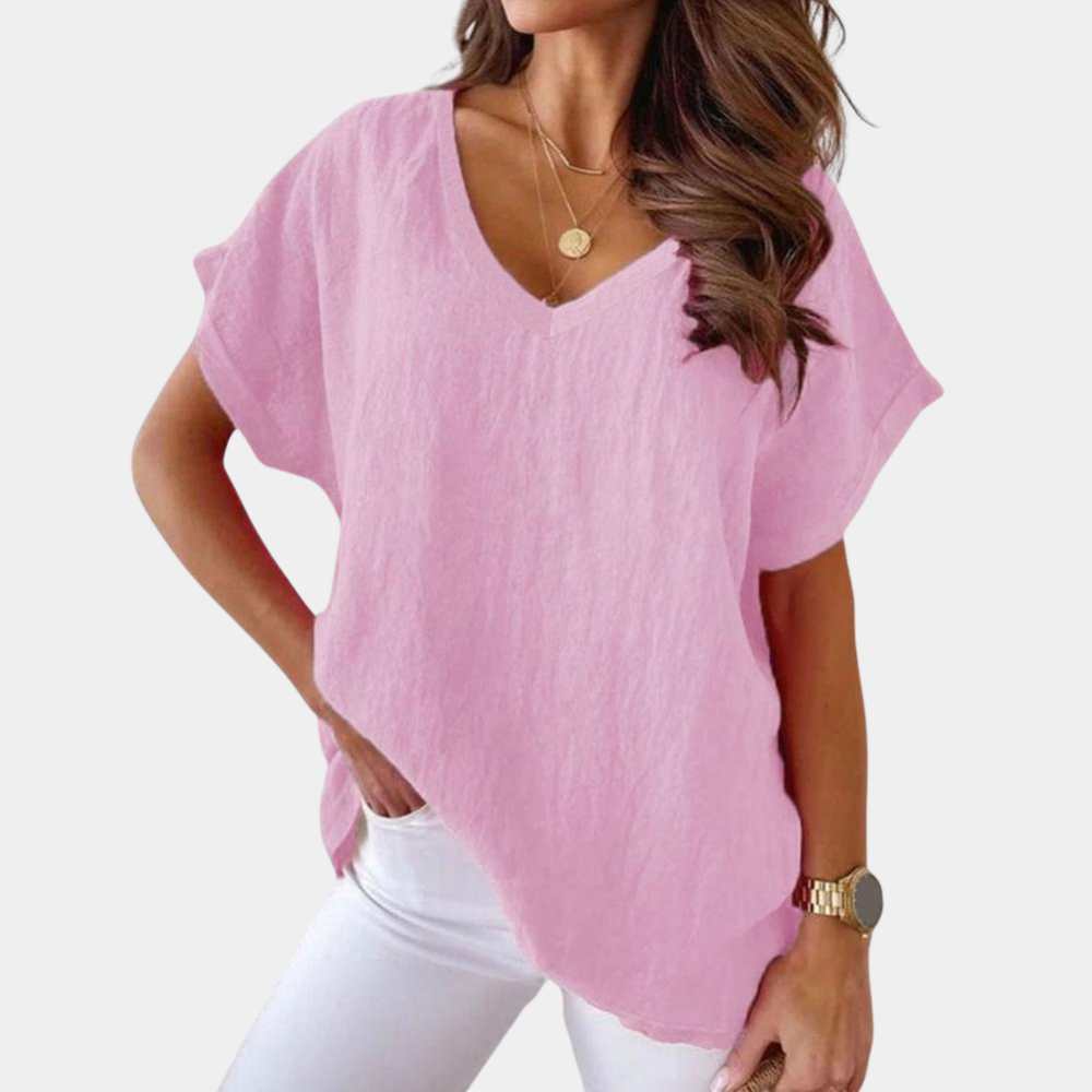 Casual T Shirt för kvinnor med stilfstickad struktur look
