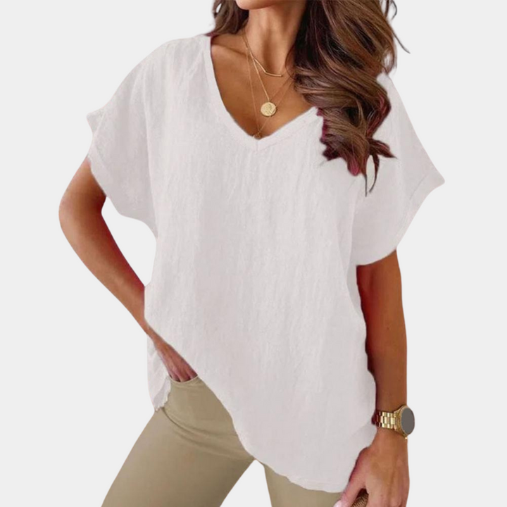 Casual T Shirt för kvinnor med stilfstickad struktur look