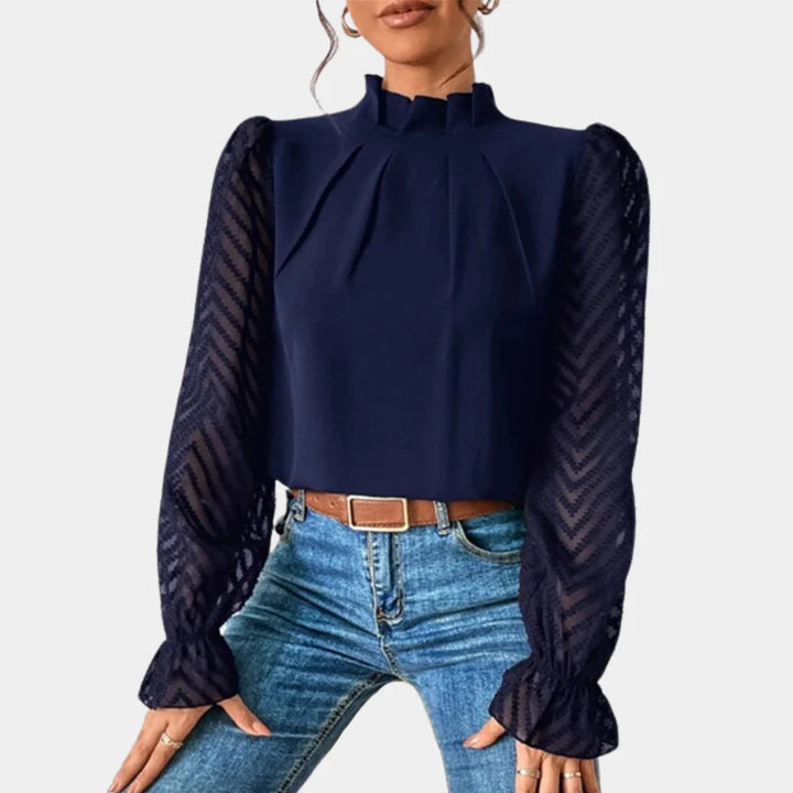 Elegant långärmad topp för kvinnor