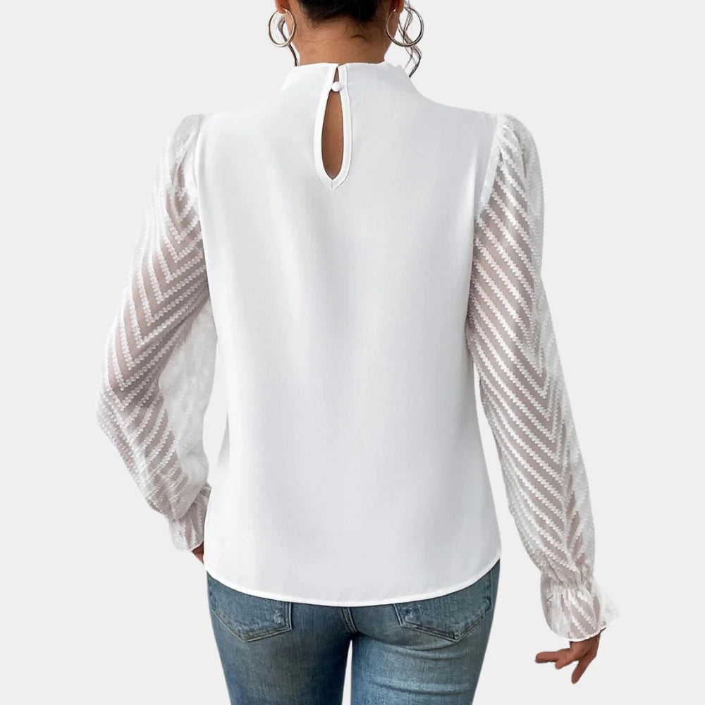 Elegant långärmad topp för kvinnor