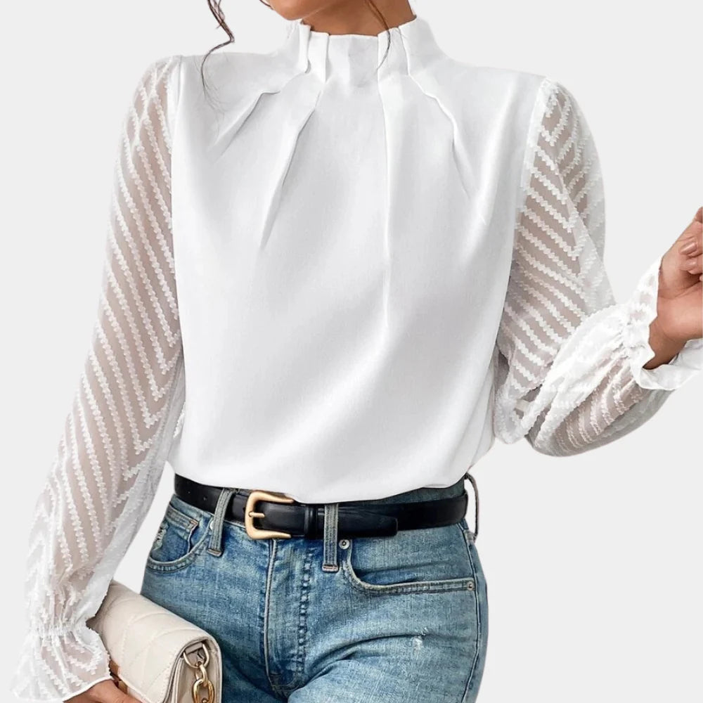 Elegant långärmad topp för kvinnor