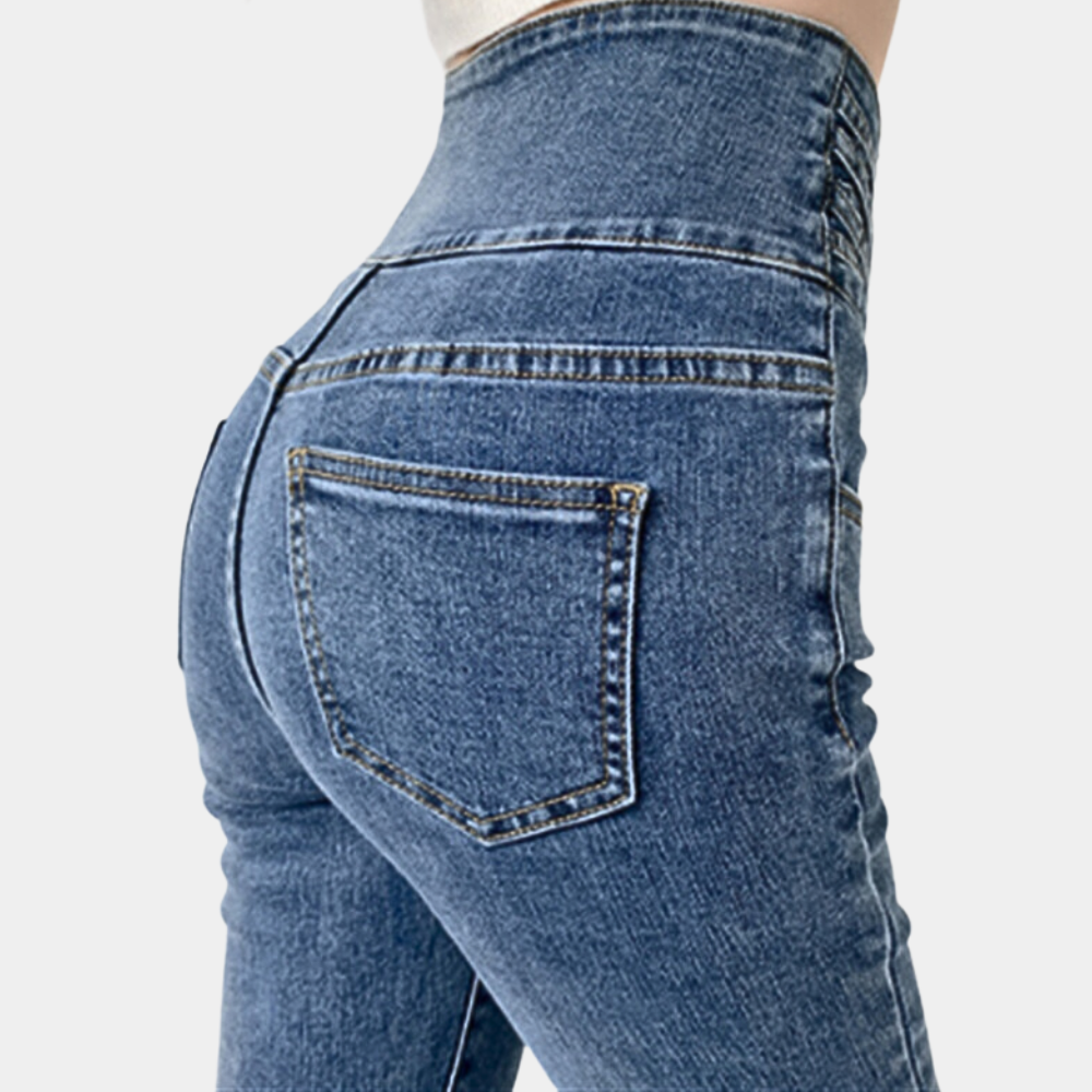 Damjeans med hög midja