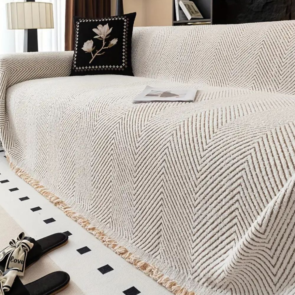 Vändbar Herringbone Sofföverdrag