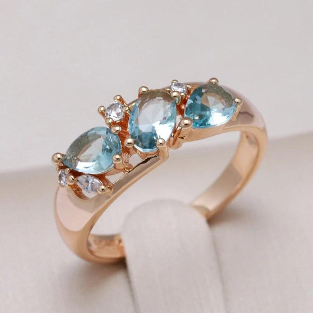 Vintage zirkoniaring i elegant guld