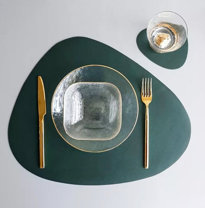 Vattenavvisande placemat-set i läder - Tablevo
