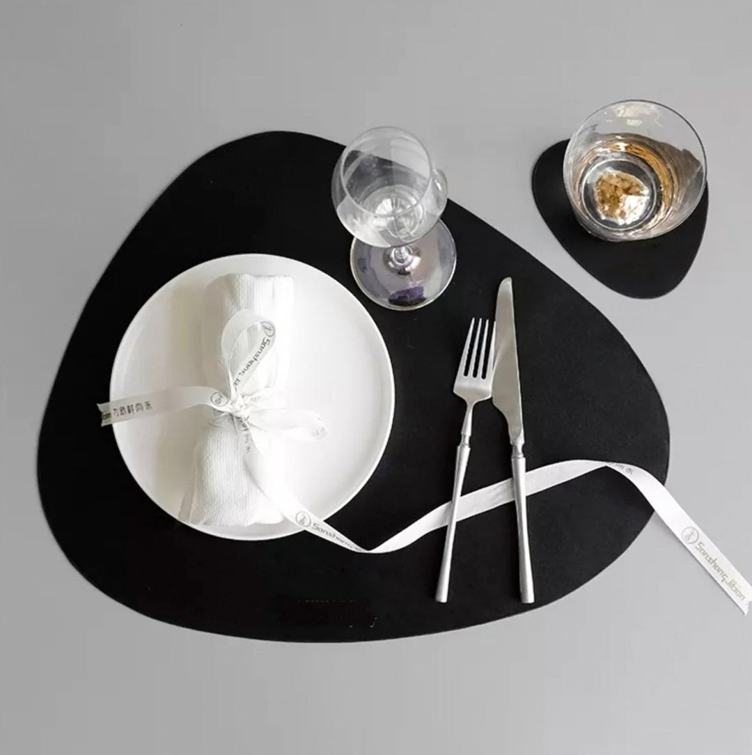 Vattenavvisande placemat-set i läder - Tablevo
