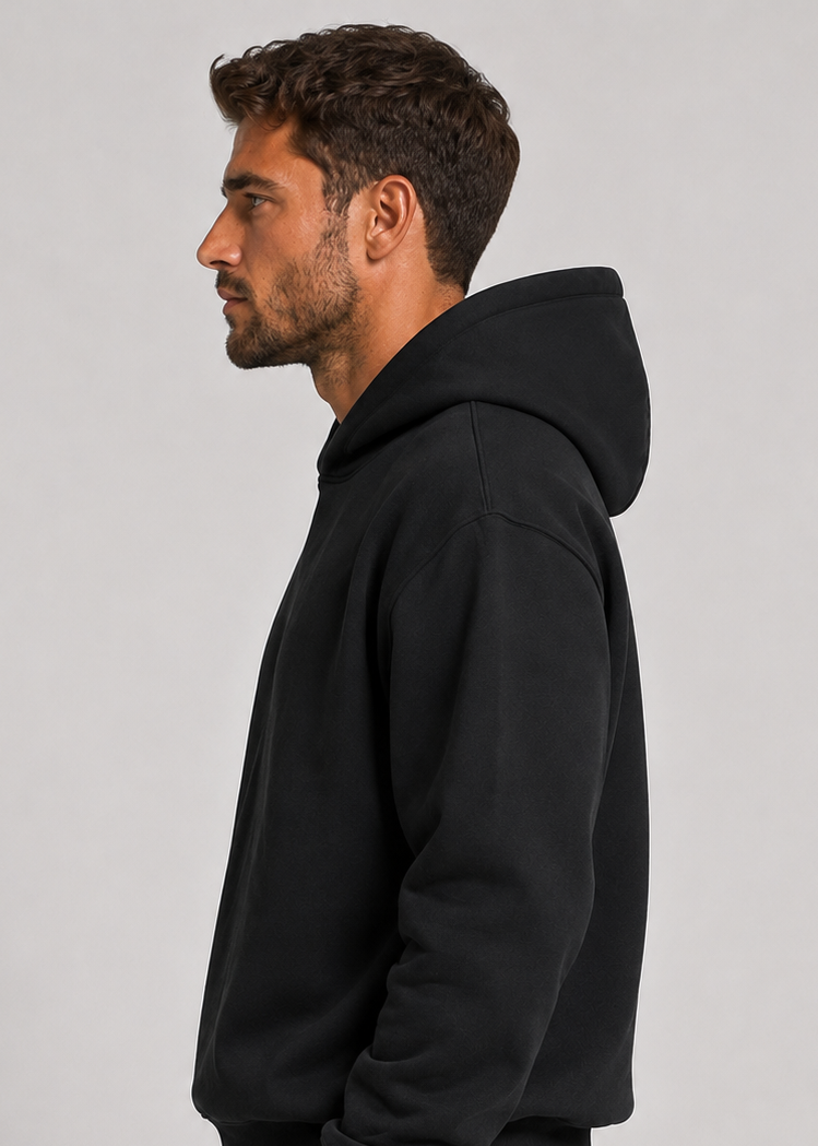 Hoodie- och joggerset herr - mjuk bomullsblandning, ledig passform