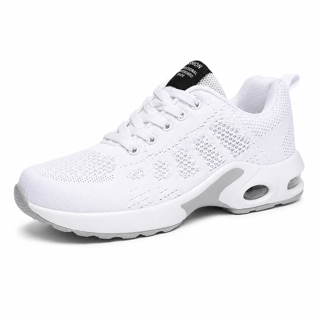 Lätta ortopediska damsneakers med andningsaktivt mesh och dämpad sula