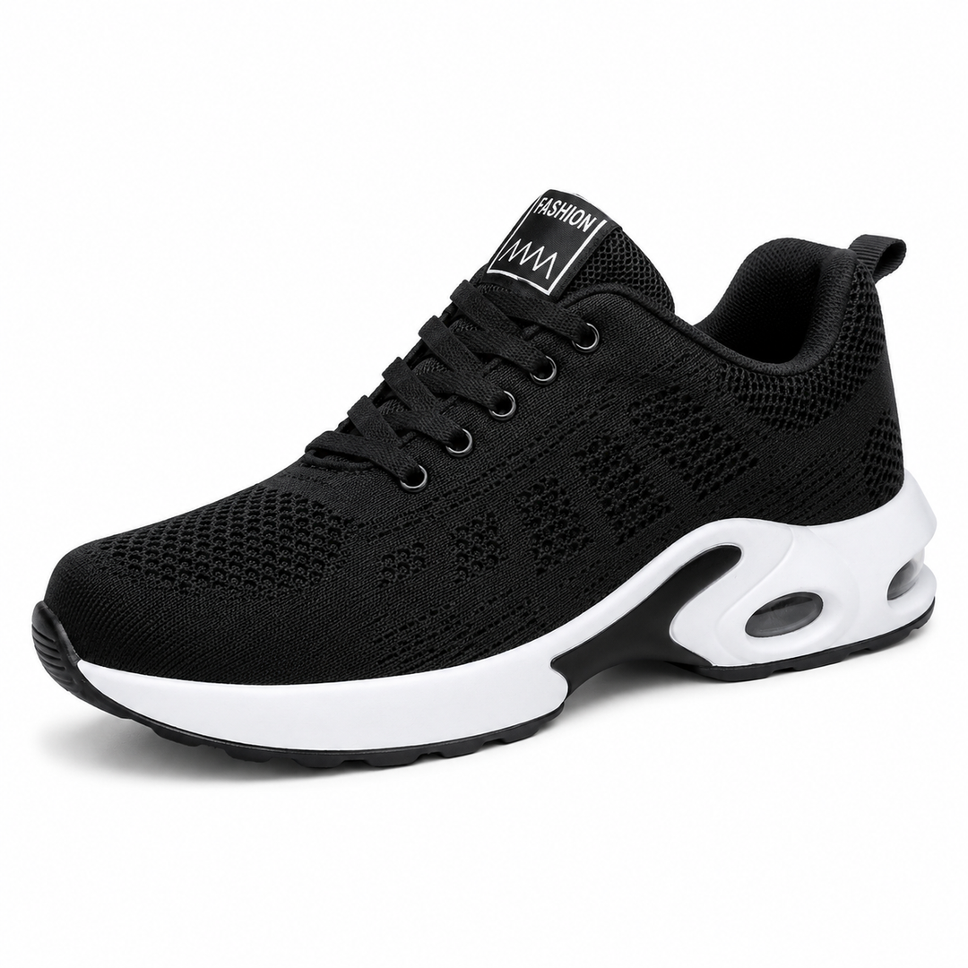 Lätta ortopediska damsneakers med andningsaktivt mesh och dämpad sula