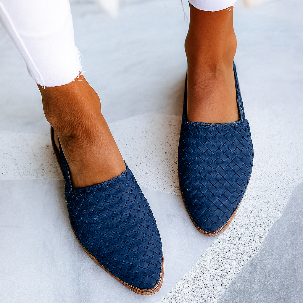 Retro britiske flade sandaler