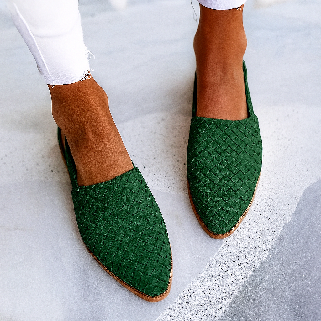 Retro britiske flade sandaler