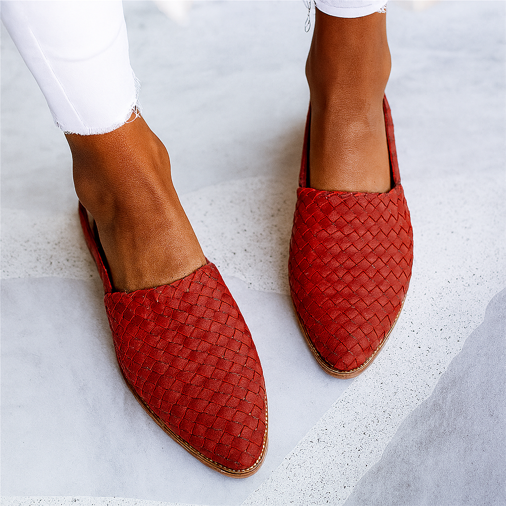 Retro britiske flade sandaler