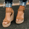 Espadrille sandaler med öppen tå