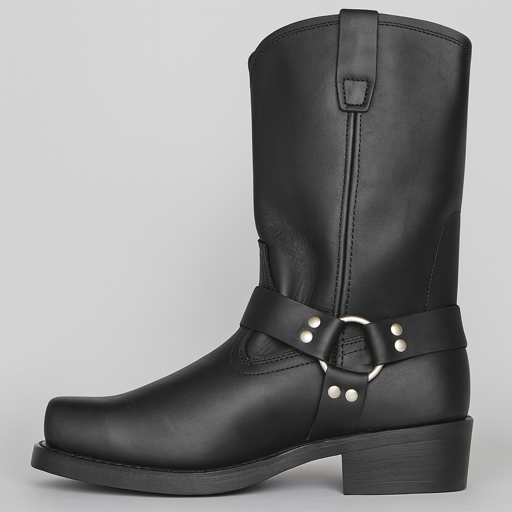 Slitstarka cowboyboots i vintage-stil för kvinnor