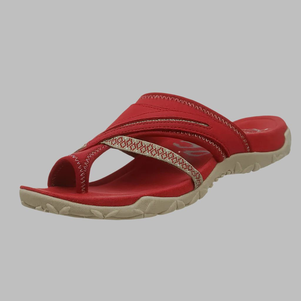 Komfortable sandaler med krydsede remme