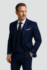 Slim fit formell kostym i tre delar med väst för herr
