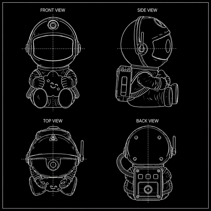 Astronaut-galaxprojektor