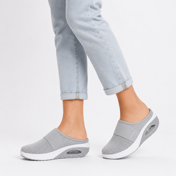 Ortopediska slip-on-sandaler för dam – bekväma, andningsaktiva sandaler för promenader