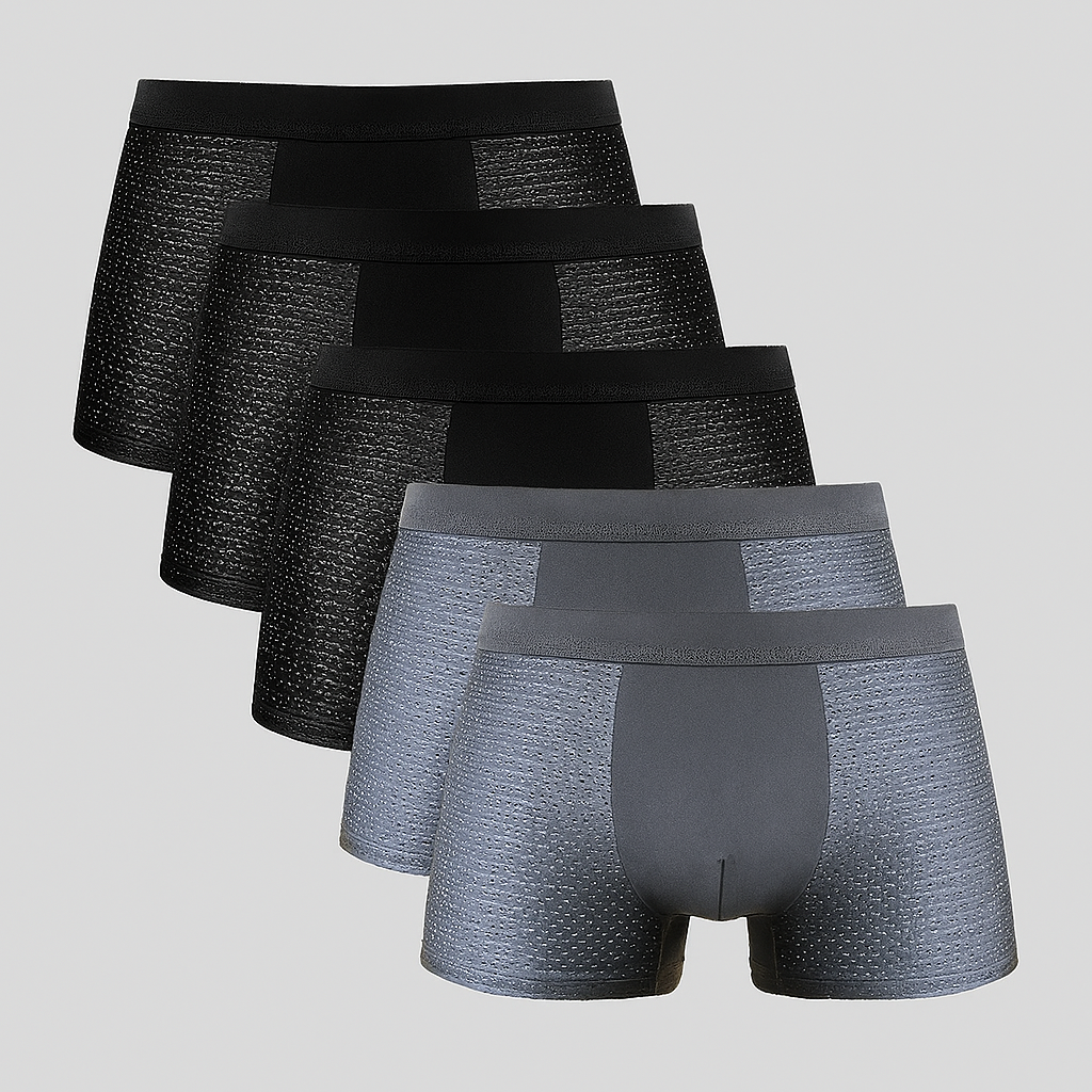 Herrboxershorts i mesh, 5-pack