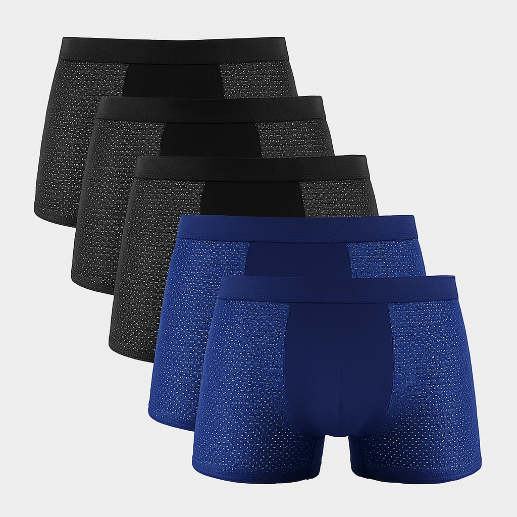 Herrboxershorts i mesh, 5-pack