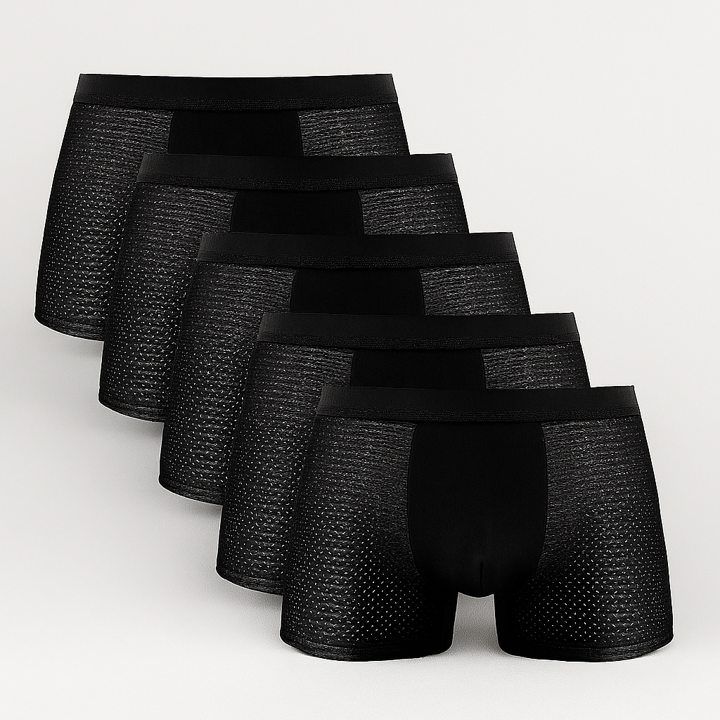 Herrboxershorts i mesh, 5-pack
