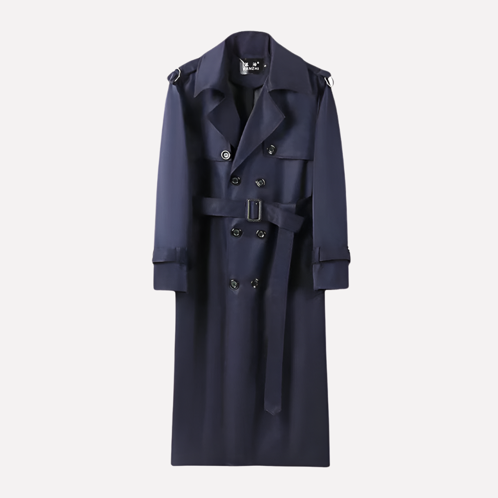 Herrarnas över knäet bälte trench coat