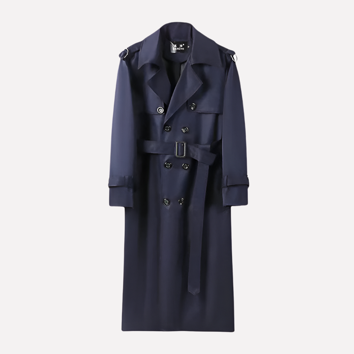 Herrarnas över knäet bälte trench coat