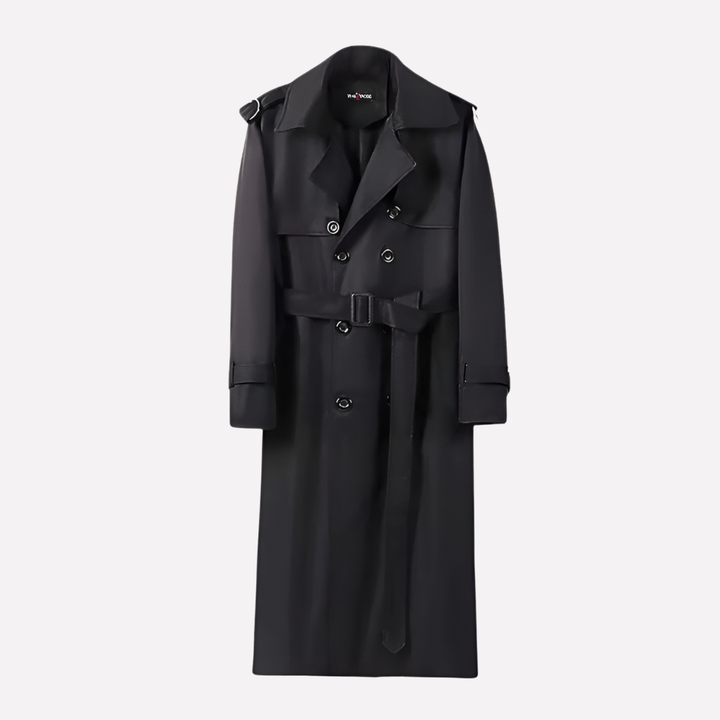 Herrarnas över knäet bälte trench coat