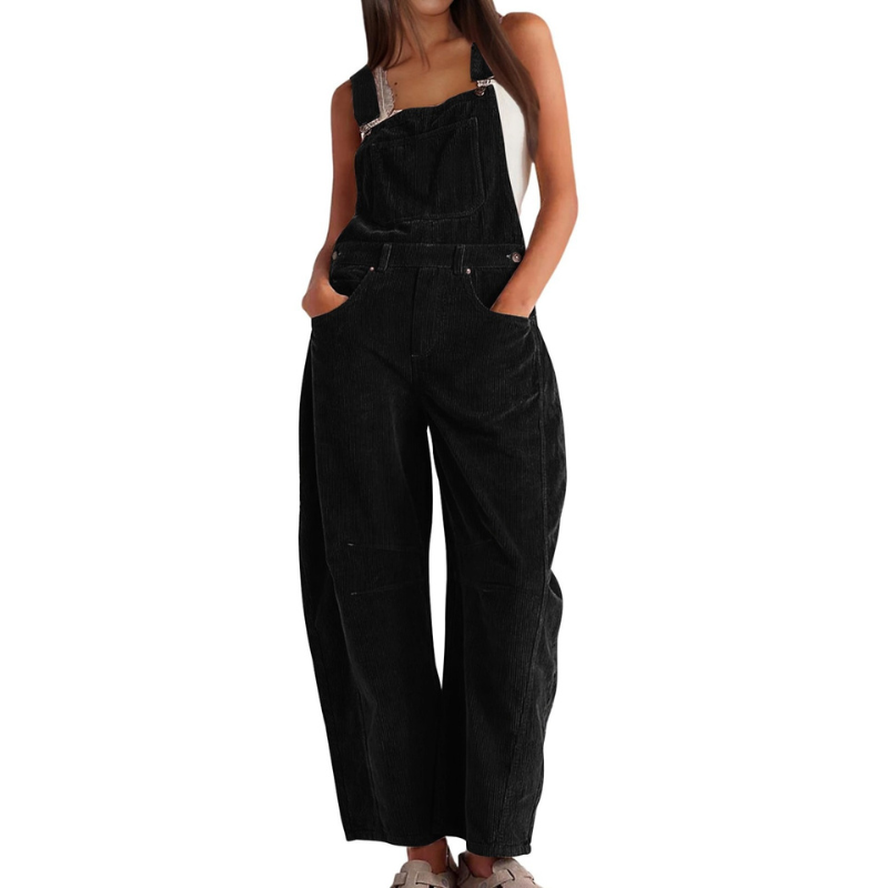 Snickarbyxor dam i manchester med vida ben – ledigt utility-jumpsuit