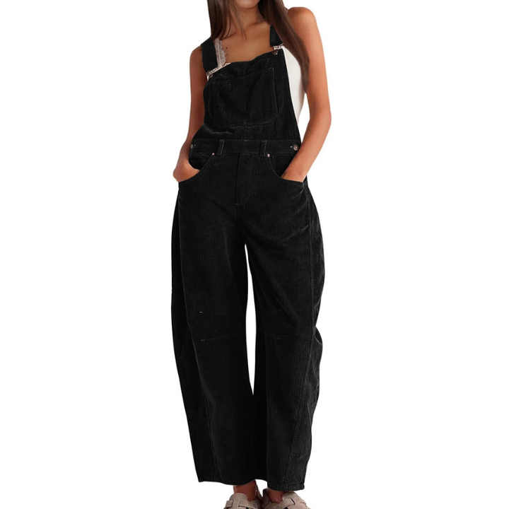 Snickarbyxor dam i manchester med vida ben – ledigt utility-jumpsuit