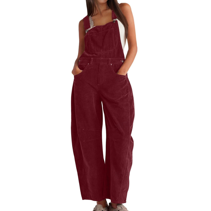 Snickarbyxor dam i manchester med vida ben – ledigt utility-jumpsuit
