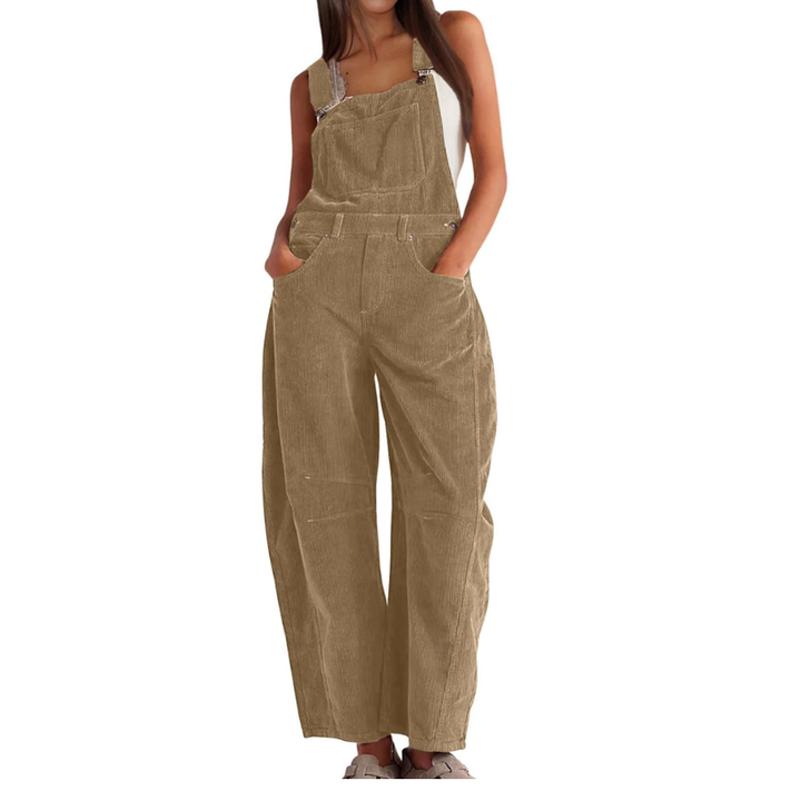 Snickarbyxor dam i manchester med vida ben – ledigt utility-jumpsuit