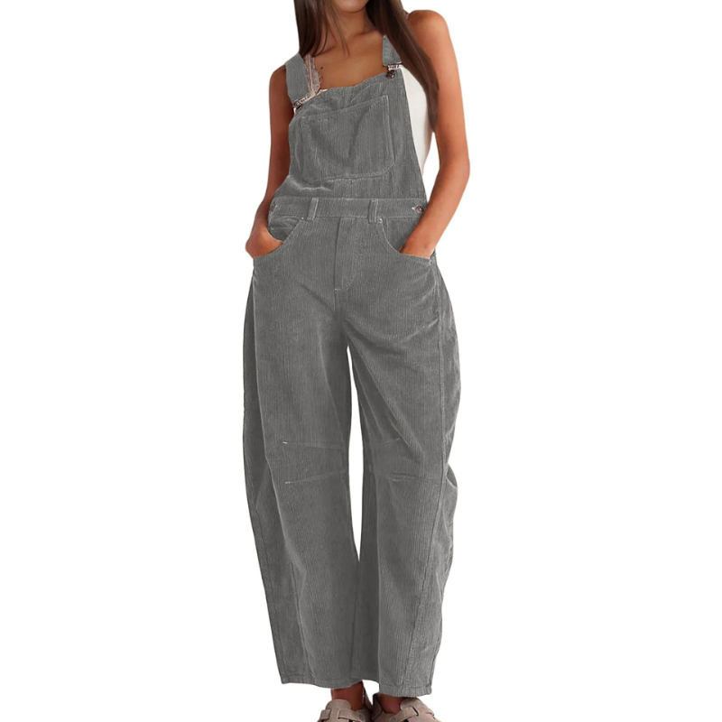 Snickarbyxor dam i manchester med vida ben – ledigt utility-jumpsuit