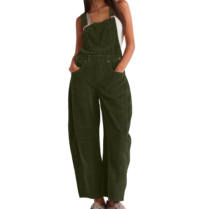 Snickarbyxor dam i manchester med vida ben – ledigt utility-jumpsuit