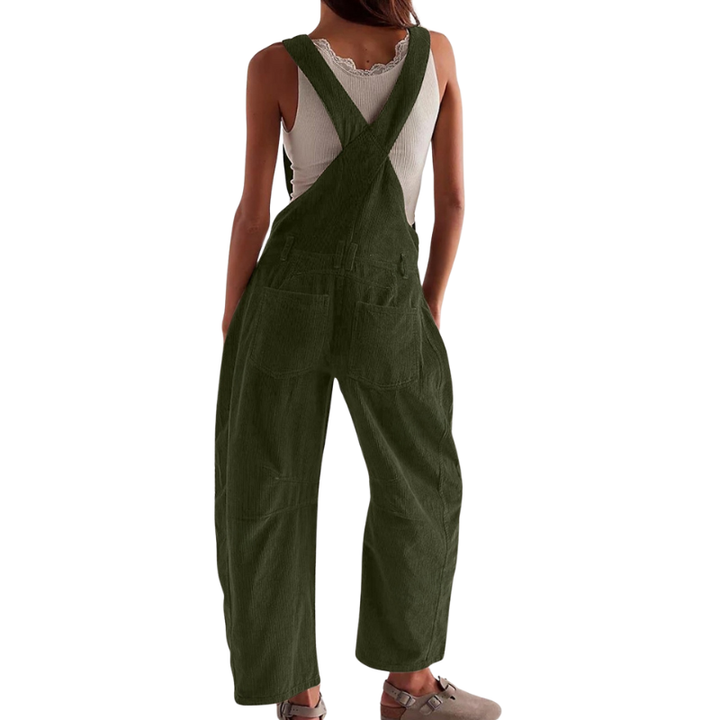 Snickarbyxor dam i manchester med vida ben – ledigt utility-jumpsuit