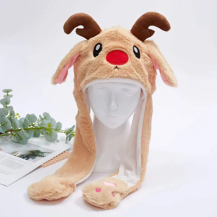 Bounce Bunny - söt mössa med rörliga öron för skoj och värme