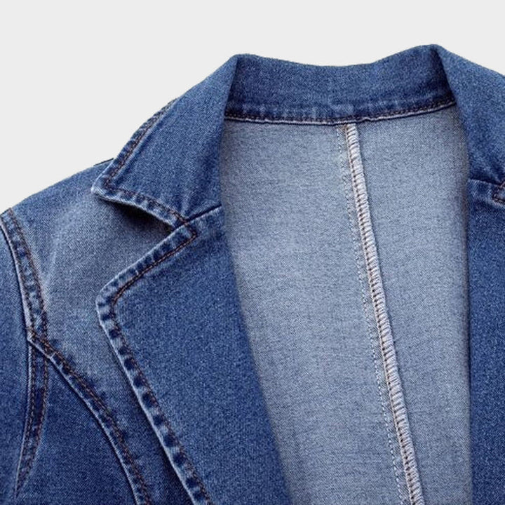Snygg jeansblazer til kvinder