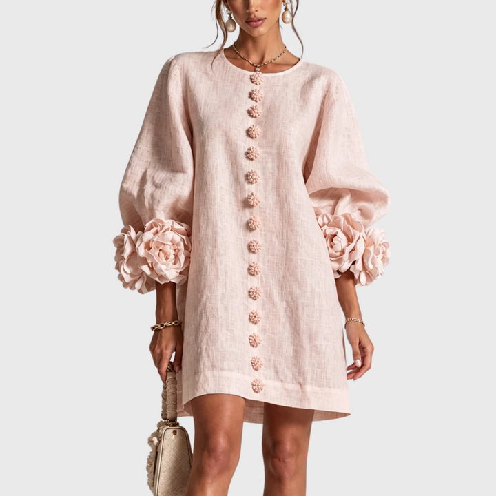 Elegant miniklänning med puffärmar