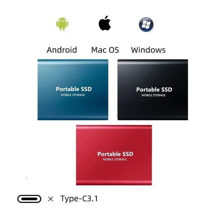 Bärbar SSD-hårddisk med hög hastighet och kompakt design