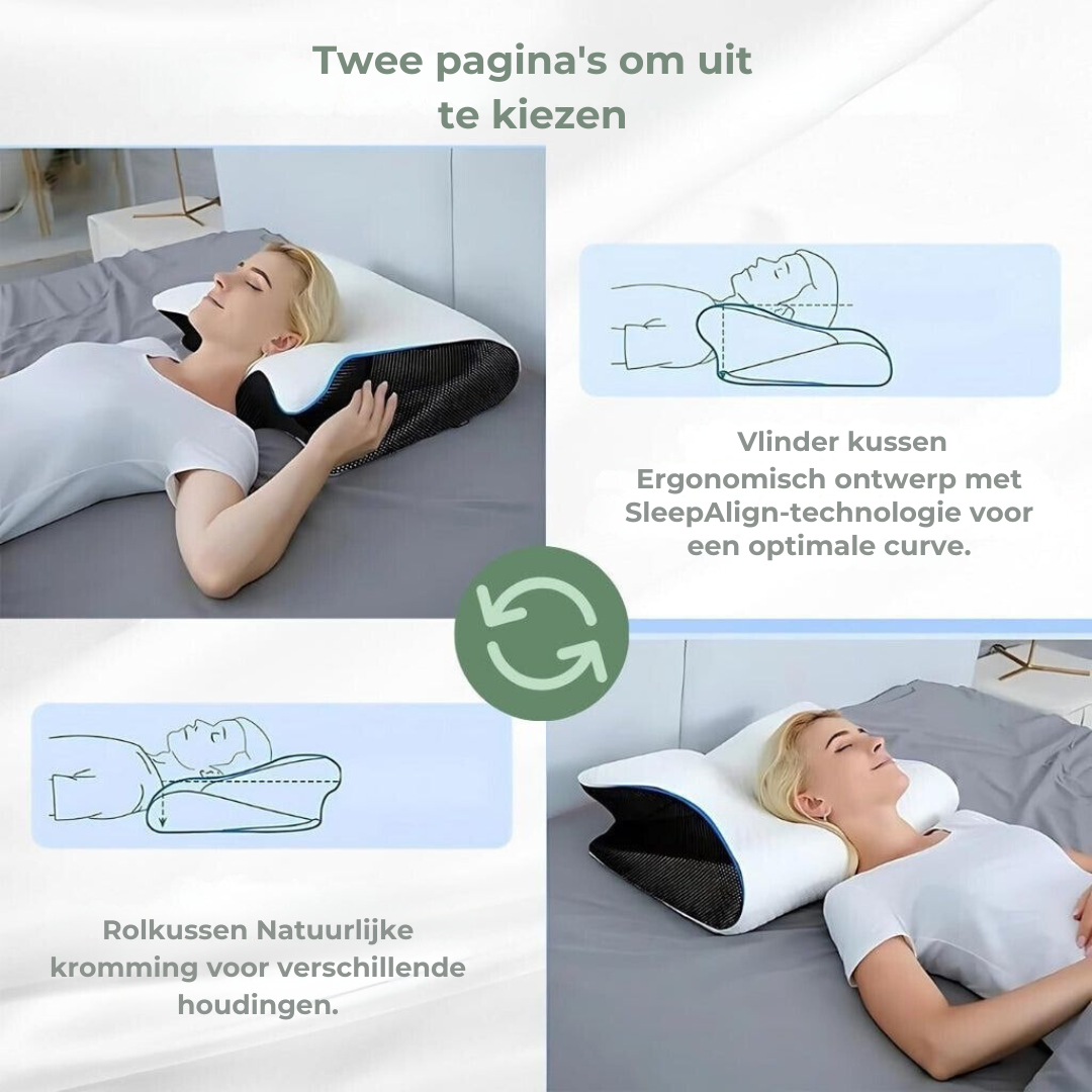 DreamAlign ortopedisk kudde – Lyxig minnesskumkudde för nackvärk & alla sovpositioner