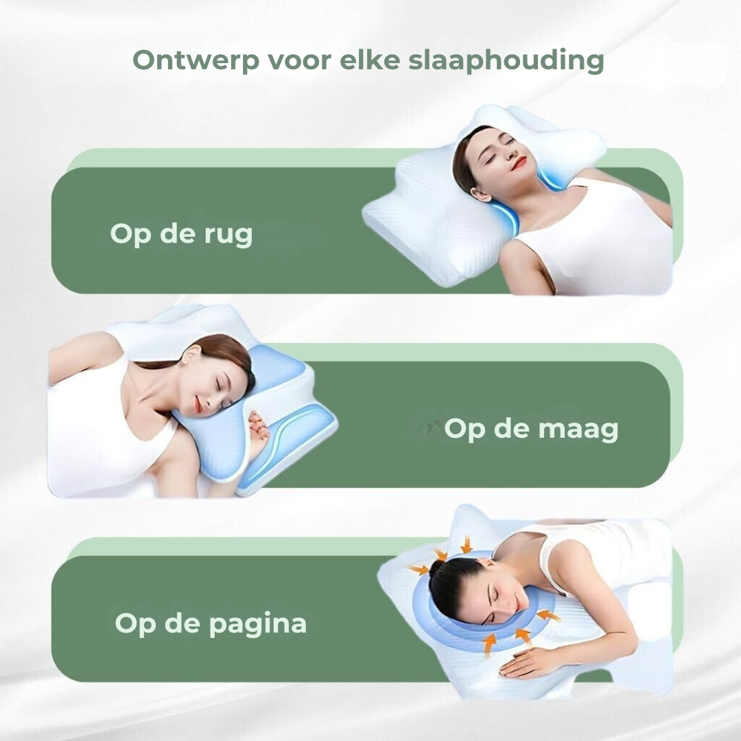 DreamAlign ortopedisk kudde – Lyxig minnesskumkudde för nackvärk & alla sovpositioner