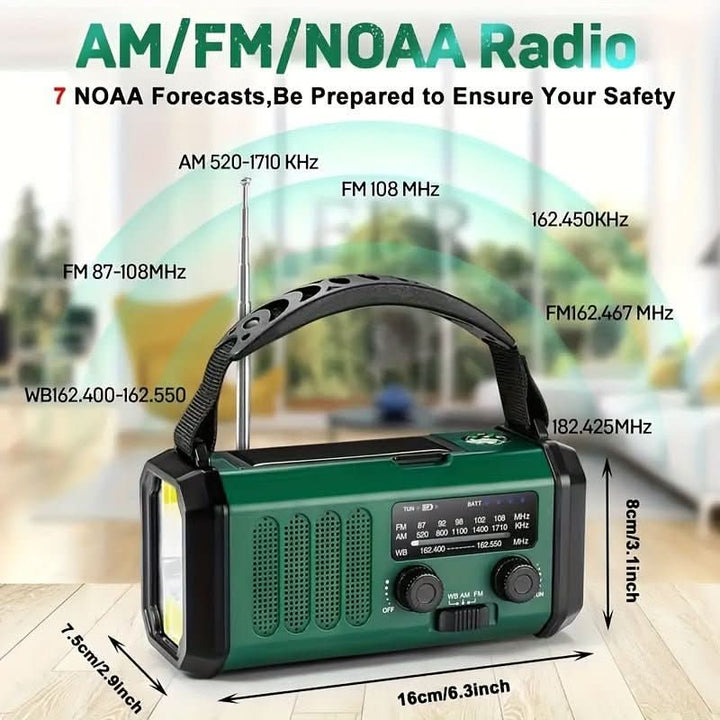 EcoPower nödradio – nödradio med sol, ficklampa och USB-laddningsfunktion
