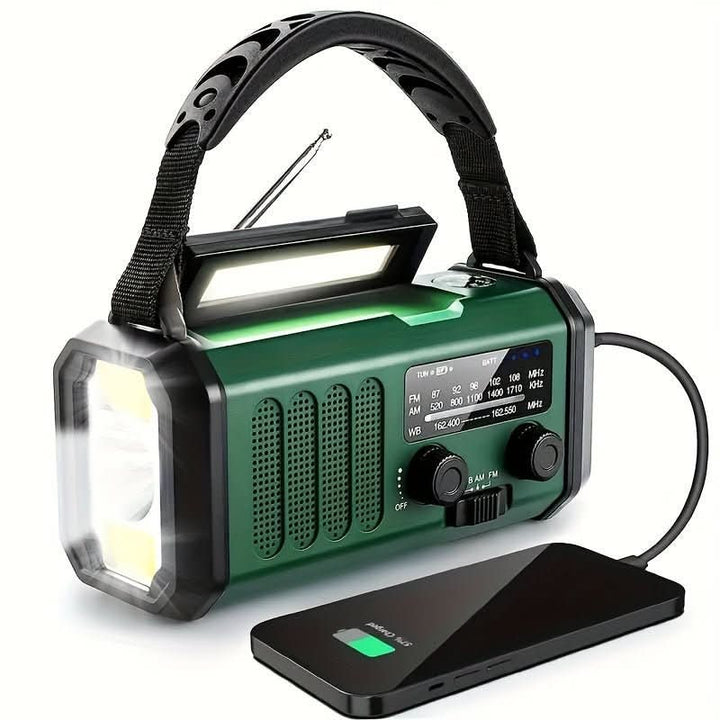 EcoPower nödradio – nödradio med sol, ficklampa och USB-laddningsfunktion
