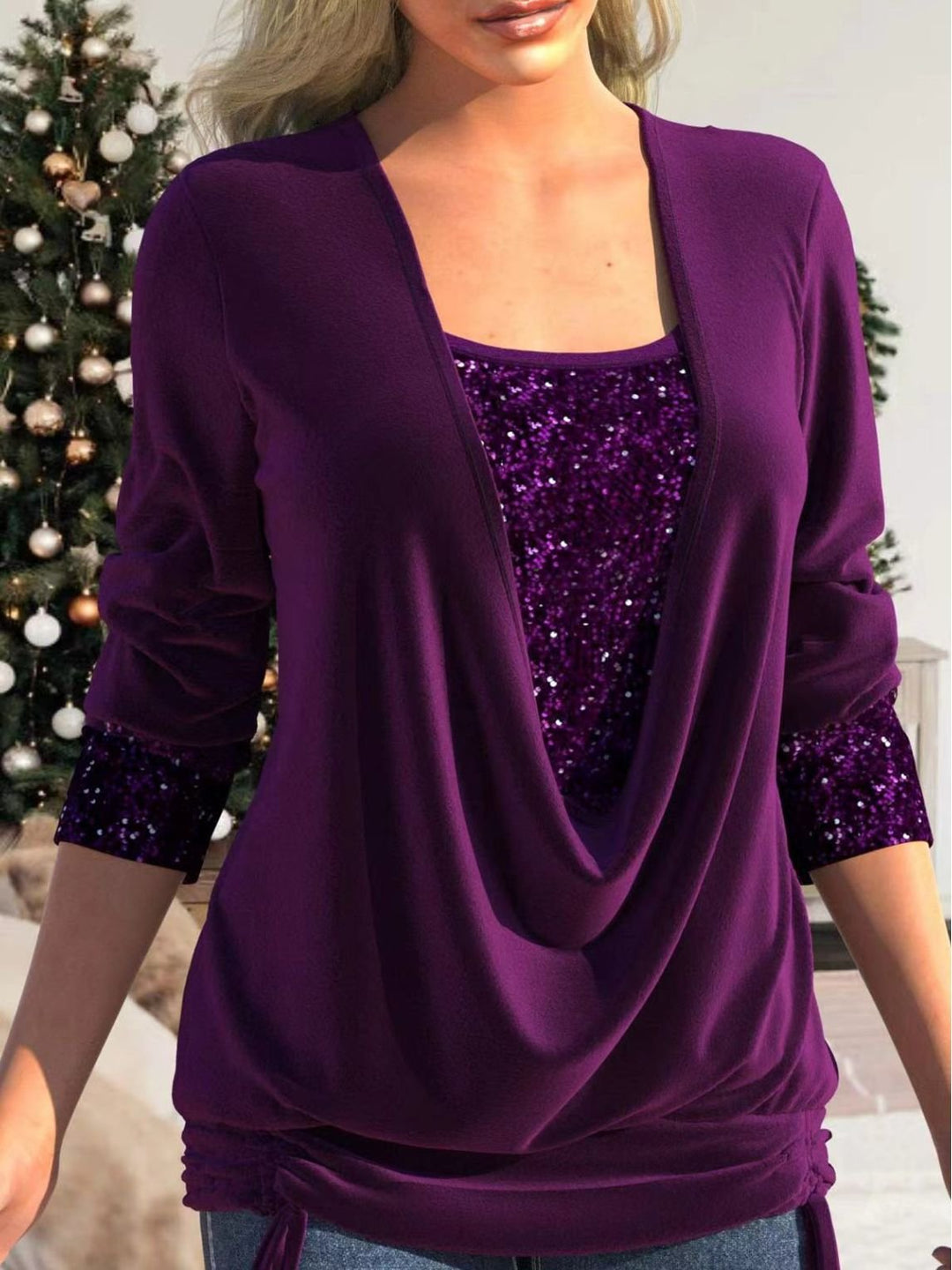Glamour och bekväm glittertopp - Luna