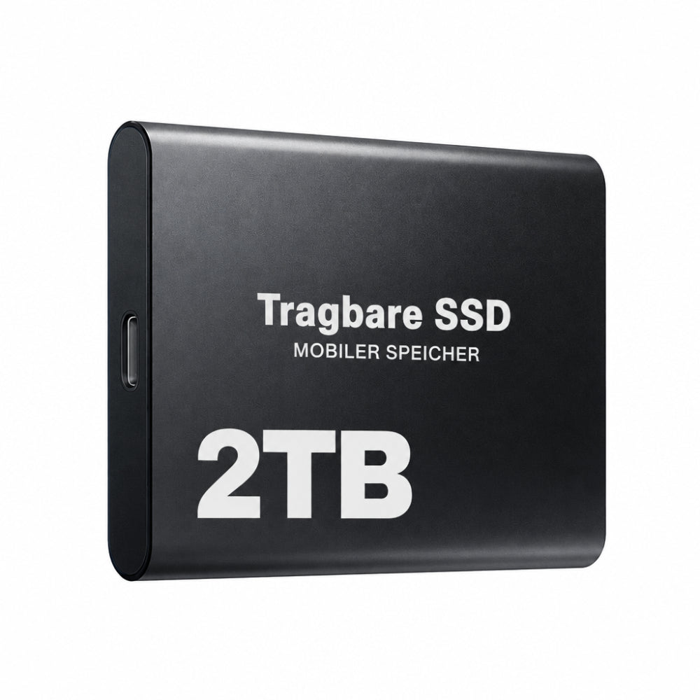 Extern 2 TB SSD med USB-C och hög hastighet