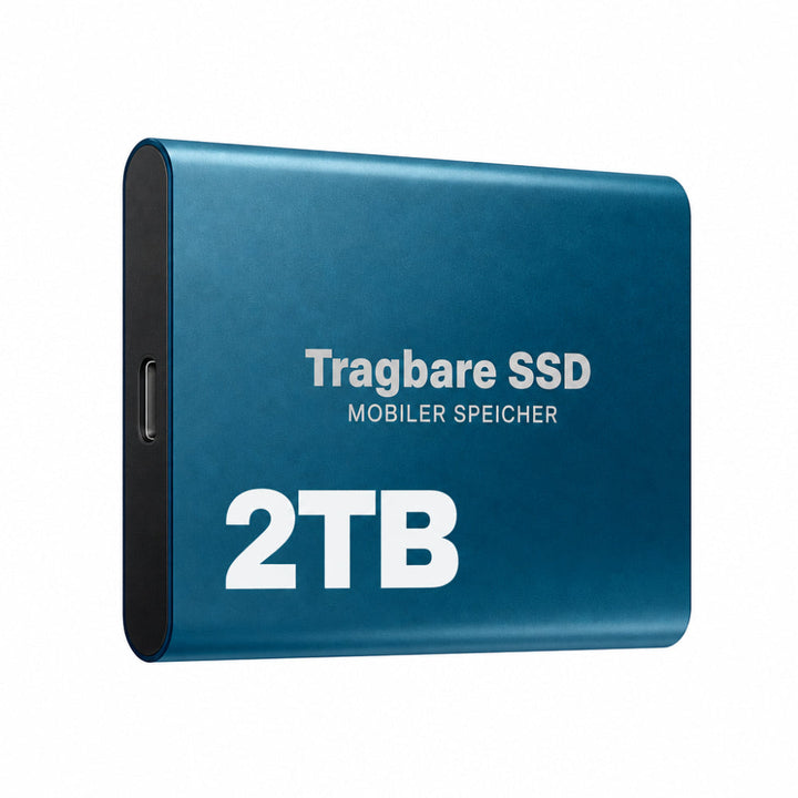 Extern 2 TB SSD med USB-C och hög hastighet