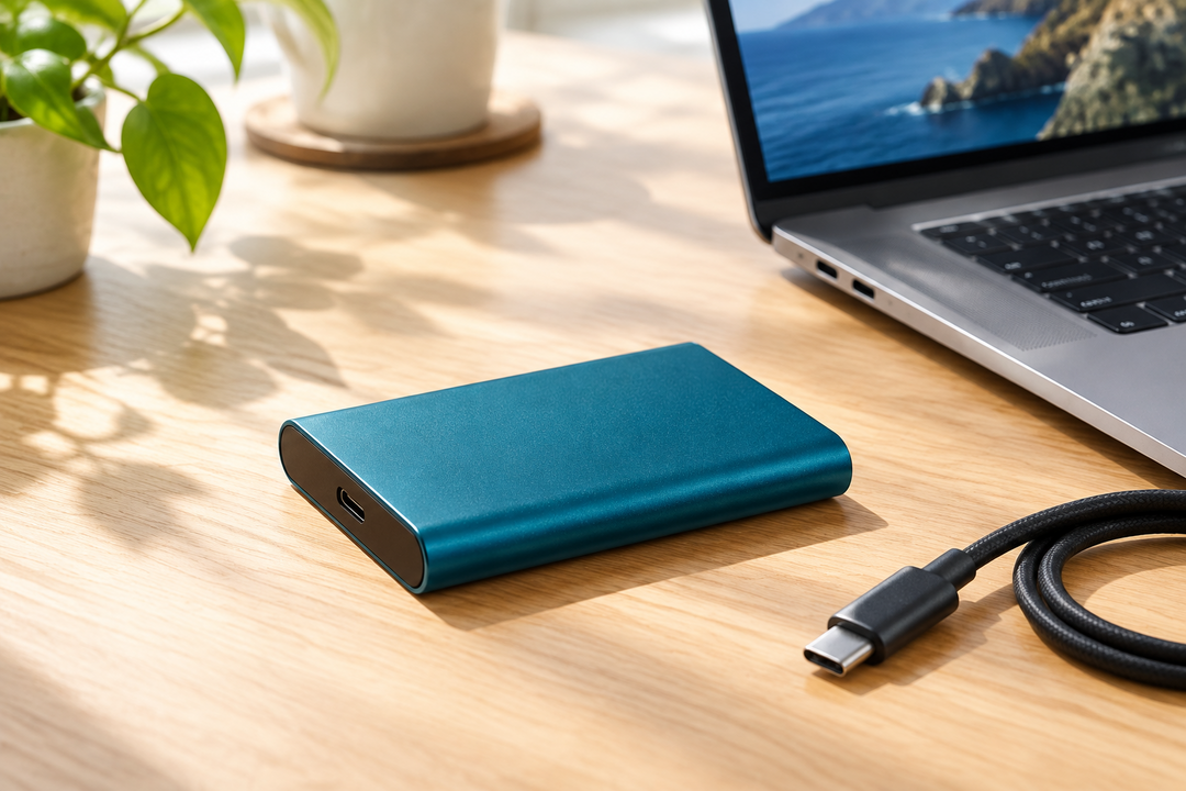 Extern 2 TB SSD med USB-C och hög hastighet